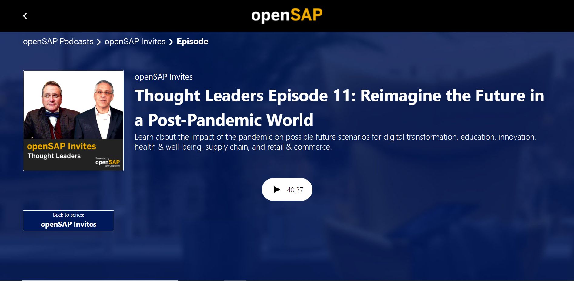 Reimagining A Post-Pandemic&nbsp;Future